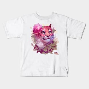 Tiger with Flower Kids T-Shirt